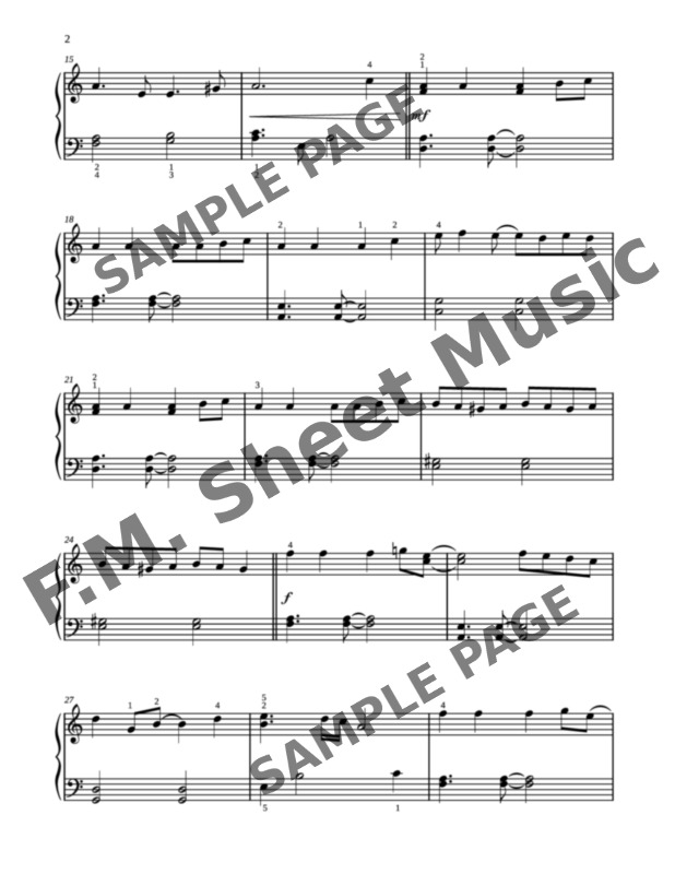 Bloody Mary (Easy Piano) By Lady Gaga F.M. Sheet Music Pop